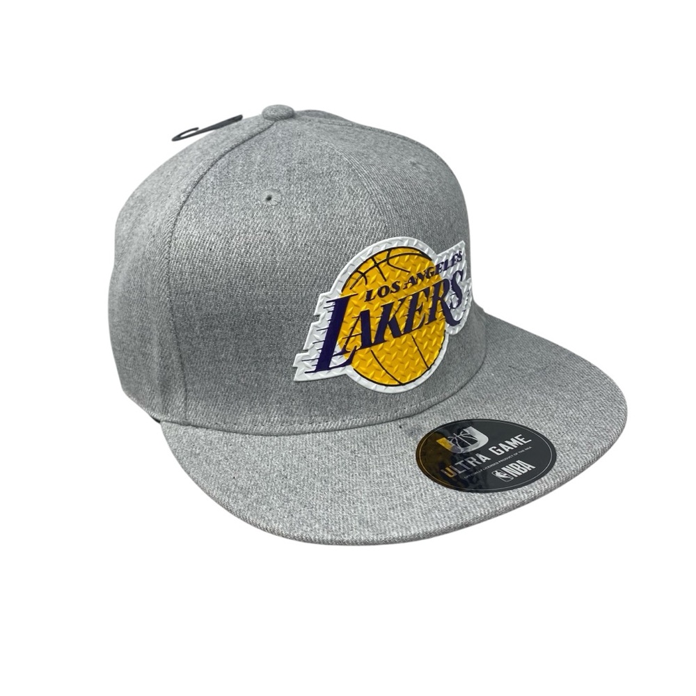 Ultra Game NBA Los Angeles Lakers Unisex SnapBack‎ Hat Cap Style VGMG477F Gray